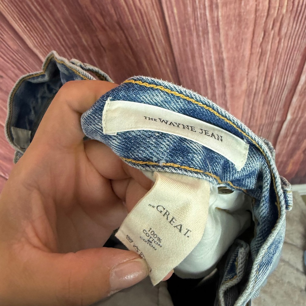 The Great The Wayne Jean Light Wash Straight Leg Raw Hem Denim Size 30 - Picture 7 of 7